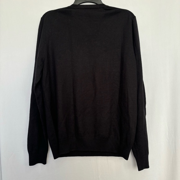 Men's Black V-Neck Sweater Size L - Picture 5 of 5